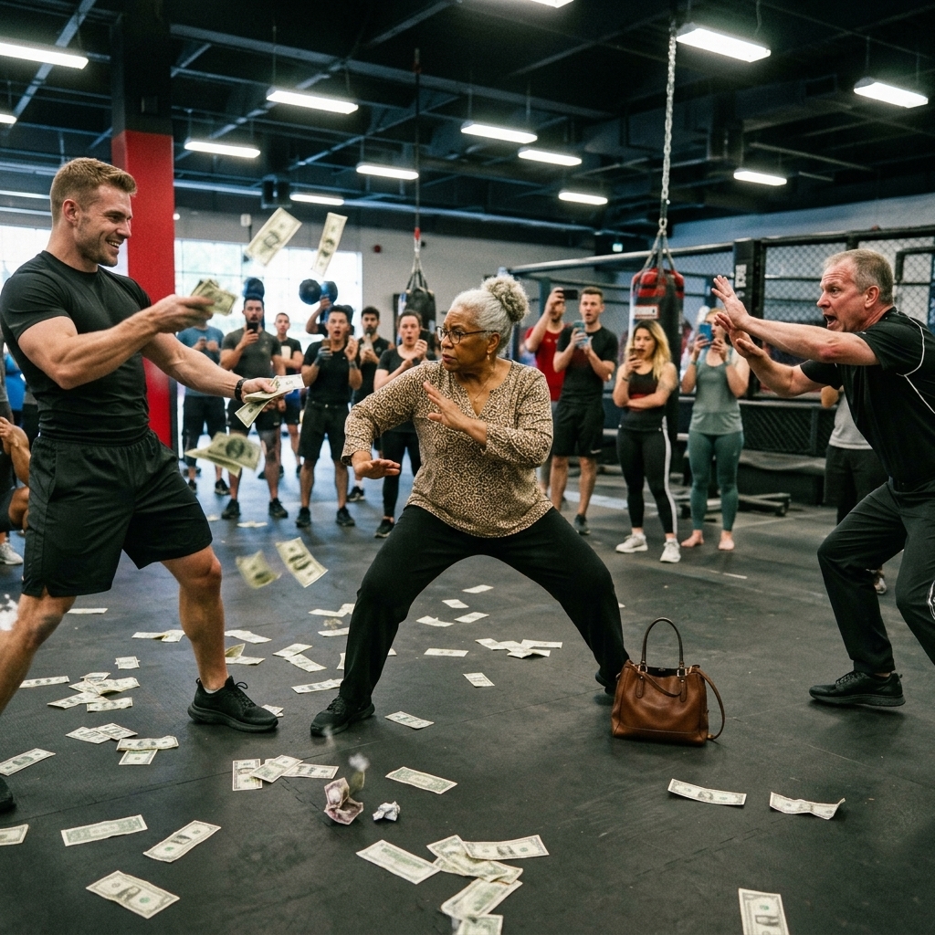 He Offered an Elderly Woman $10,000 to Punch Him in the Face on Camera — Then Her Trainer Screamed “Stop” Mid-Swing