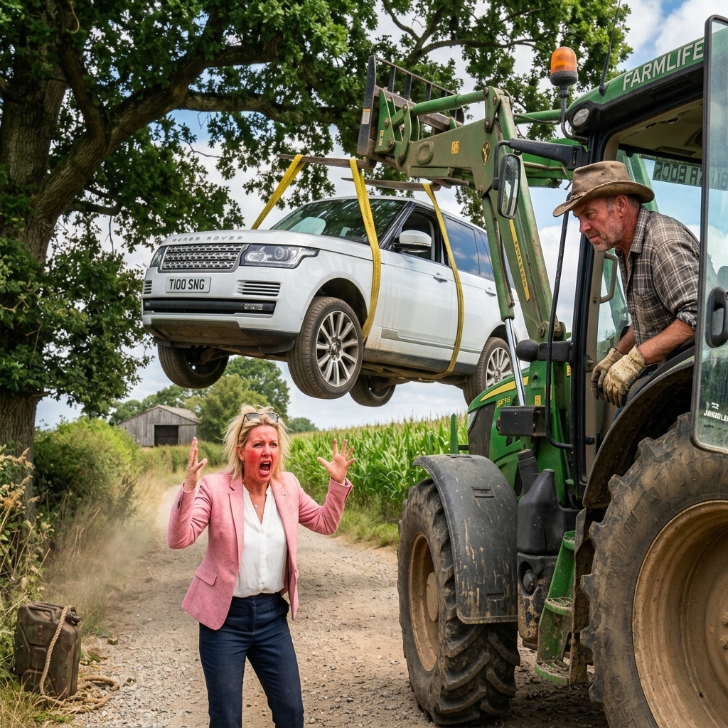 HOA Karen Blocked My Farm Access With Her $90,000 Escalade — So I Put It on a 4-Foot Tree Stump