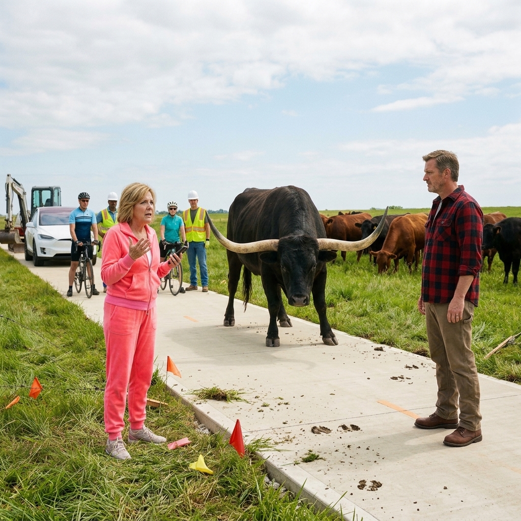 HOA Karen Forged My Signature for an $80,000 Bike Path — So I Let My 2,200lb Bull Meet Her Tesla