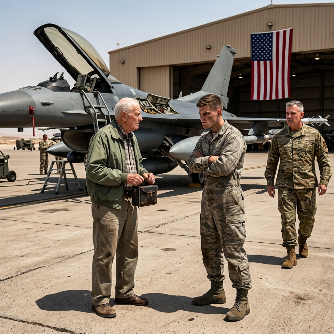 The Silent Master: A Disrespected Veteran’s Simple Touch Awakens a Dead F-16 and Humbles a Flight Line