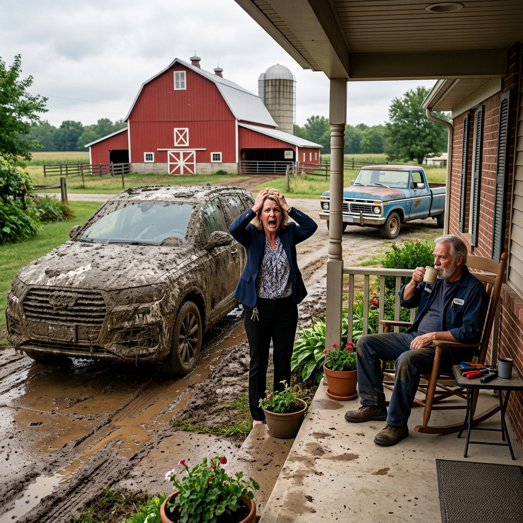 HOA Karen Tried to Condemn My Grandpa’s Barn Over “Smells” — So He Let Her White SUV Fill With 500 Gallons of Raw Sewage
