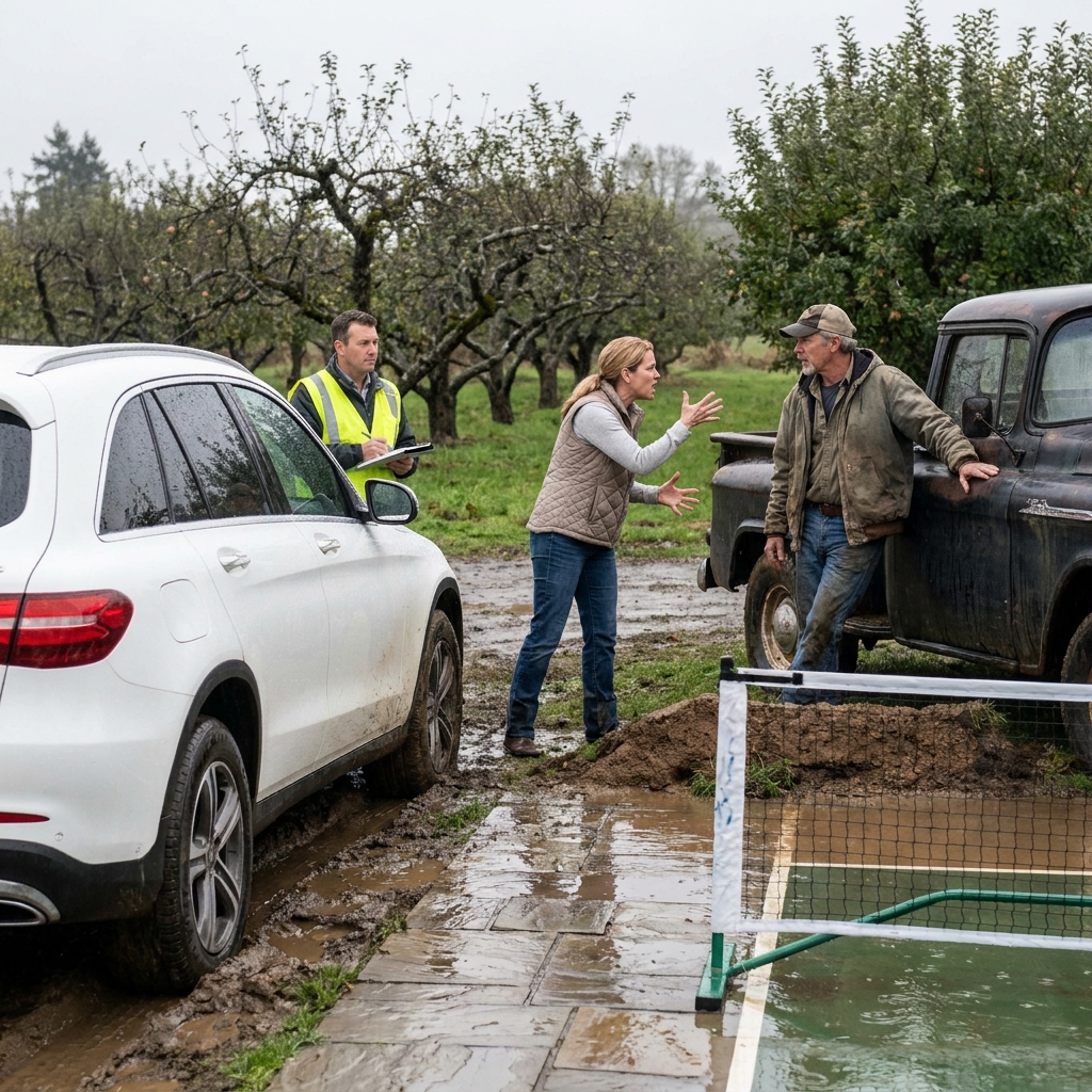 They Cut My Apple Trees to Dig an HOA Trench — So I Rerouted the Water and Let Their Detention Pond Explode