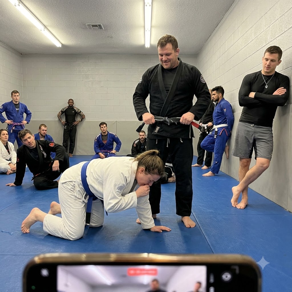 The second-degree black belt at my gym dropped his full weight onto my chest, slid his forearm across my throat, and ignored my tapping until I passed out.