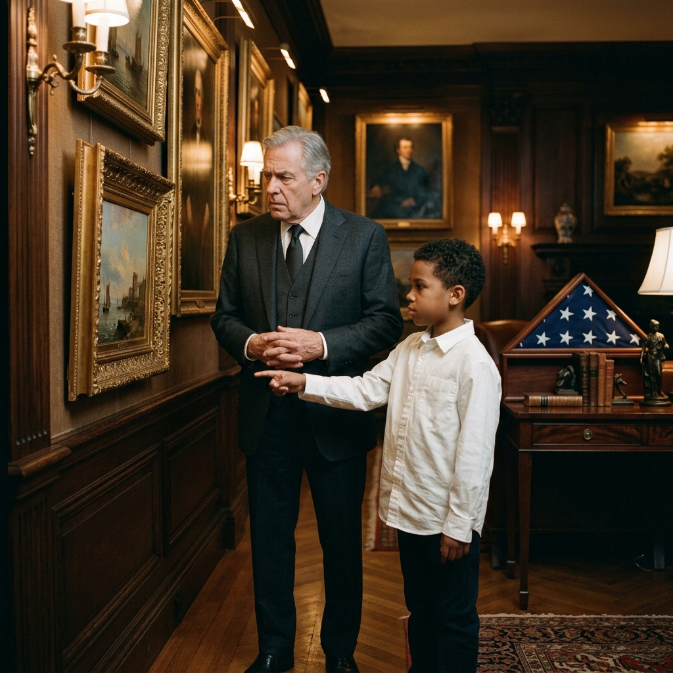 An Orphaned Boy Found a Hidden Panel Behind a Billionaire’s Painting, Exposing a Thirty-Year Corporate Betrayal
