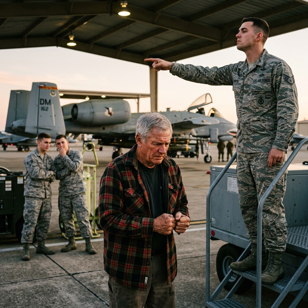 I swallowed my pride as a 28-year-old crew chief banished me from the A-10 flight line. The camera reached the seventh blade. Nobody moved. Nobody breathed.
