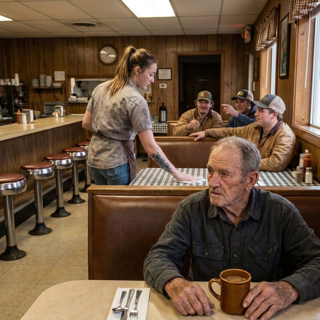 The young locals laughed at the diner waitress’s hidden tattoos. The 76-year-old man at the corner booth dropped his coffee cup and reached for his wallet.