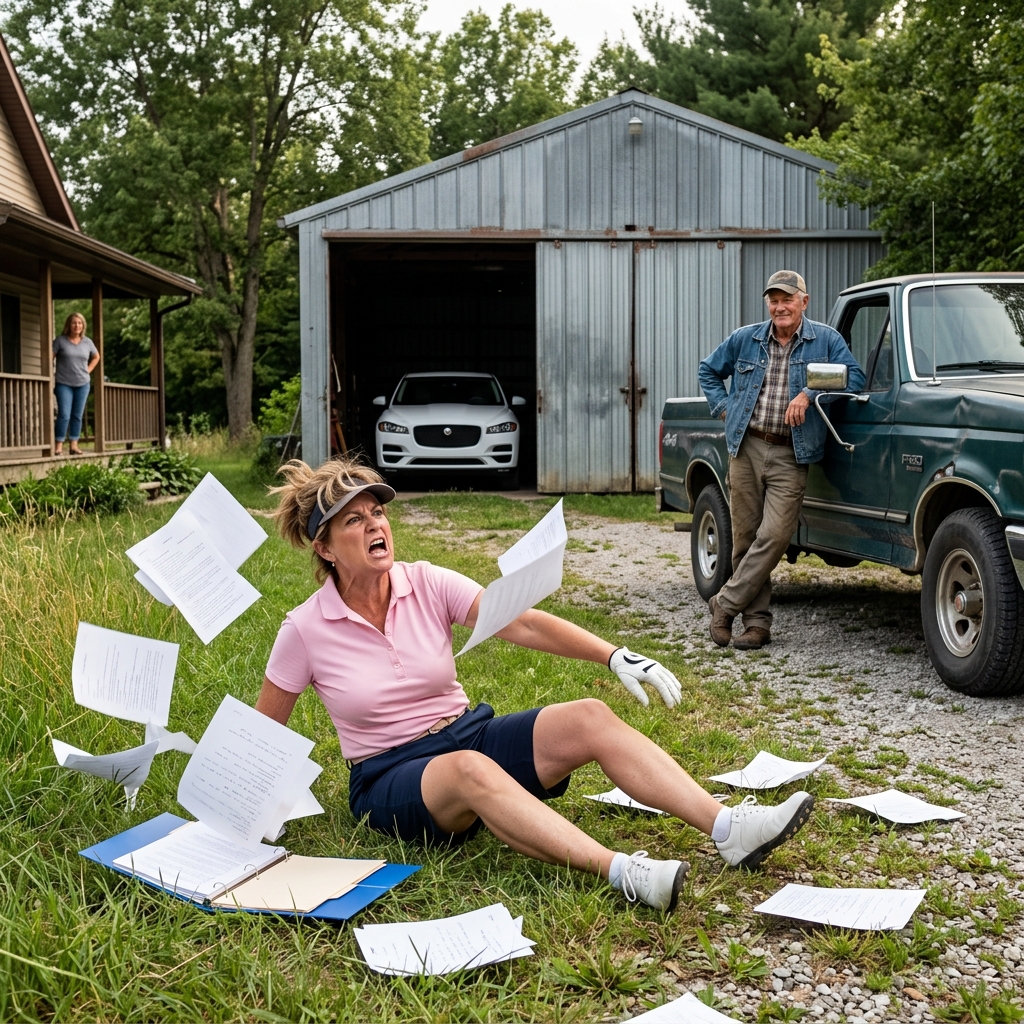 HOA Karen Claimed My Workshop Was “Community Property” — So Her Luxury SUV Spent 3 Days Behind Welded Steel