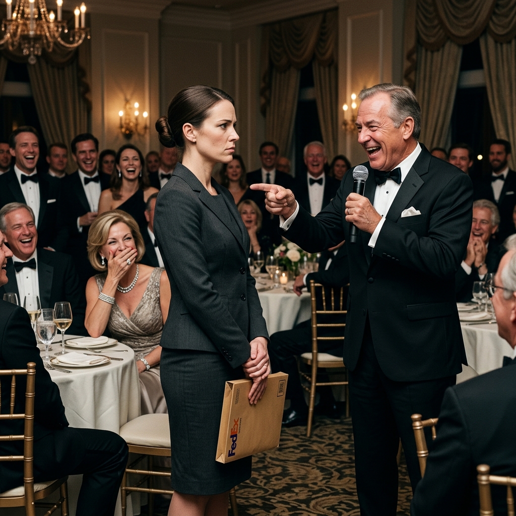 My father grabbed the microphone at his retirement gala and publicly mocked my military service to get a cheap laugh out of his rich friends. He shoved his finger in my face in the parking lot and threatened to strip my name from the family if I walked away. I stared at his red face, perfectly calm, knowing exactly what was sitting on my desk in Boston. In three days, a courier would deliver the thick overnight envelope to his corporate headquarters. He had no idea the daughter he threw away had been secretly holding his company by the throat for three years.