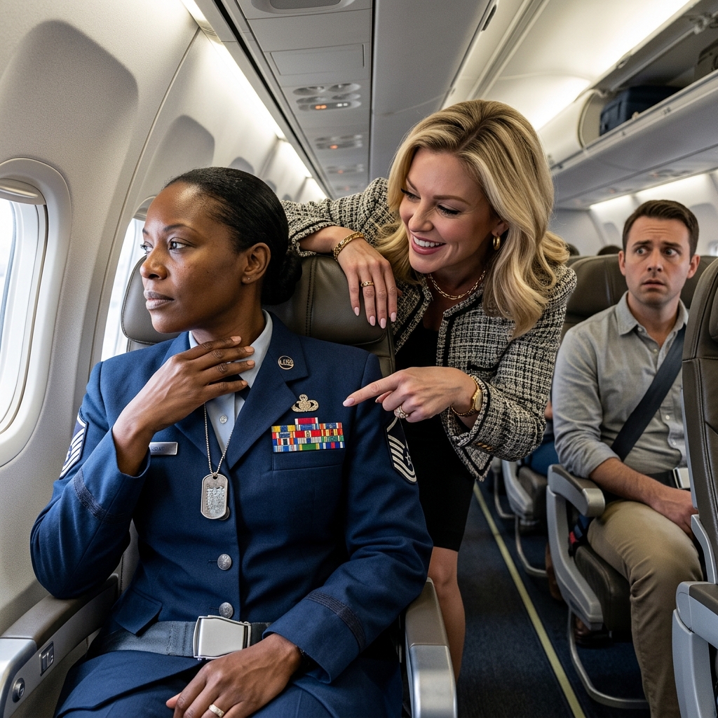 My sister bragged to the first-class cabin that she’d forged Dad’s will to erase me. I traced the metal tag around my neck and listened to the engine change pitch.