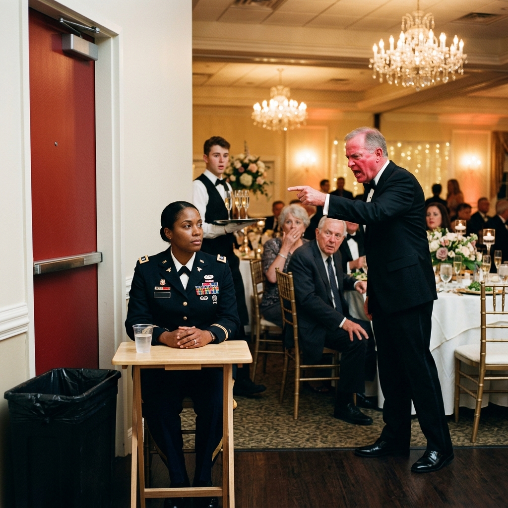 My father seated me next to the trash can at my sister’s wedding and told 200 guests I was the family disgrace. I folded my hands and waited.