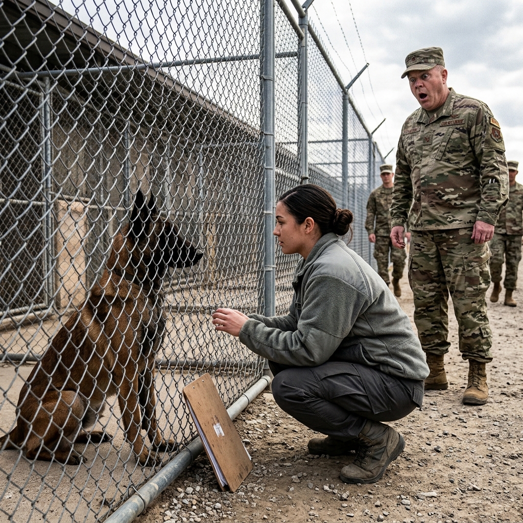 The Warrant Officer laughed and called me a “paperback lady” in front of the entire Texas base. He thought his pack of sixteen snarling dogs proved he was the only authority in the dirt training yard. I kept my hands loose at my sides and let him shout. He didn’t know I had spent ten years running explosive detection patrols in a war zone. When his desperate dogs finally turned on an innocent man, I stepped into the enclosure to show him what real control looked like.