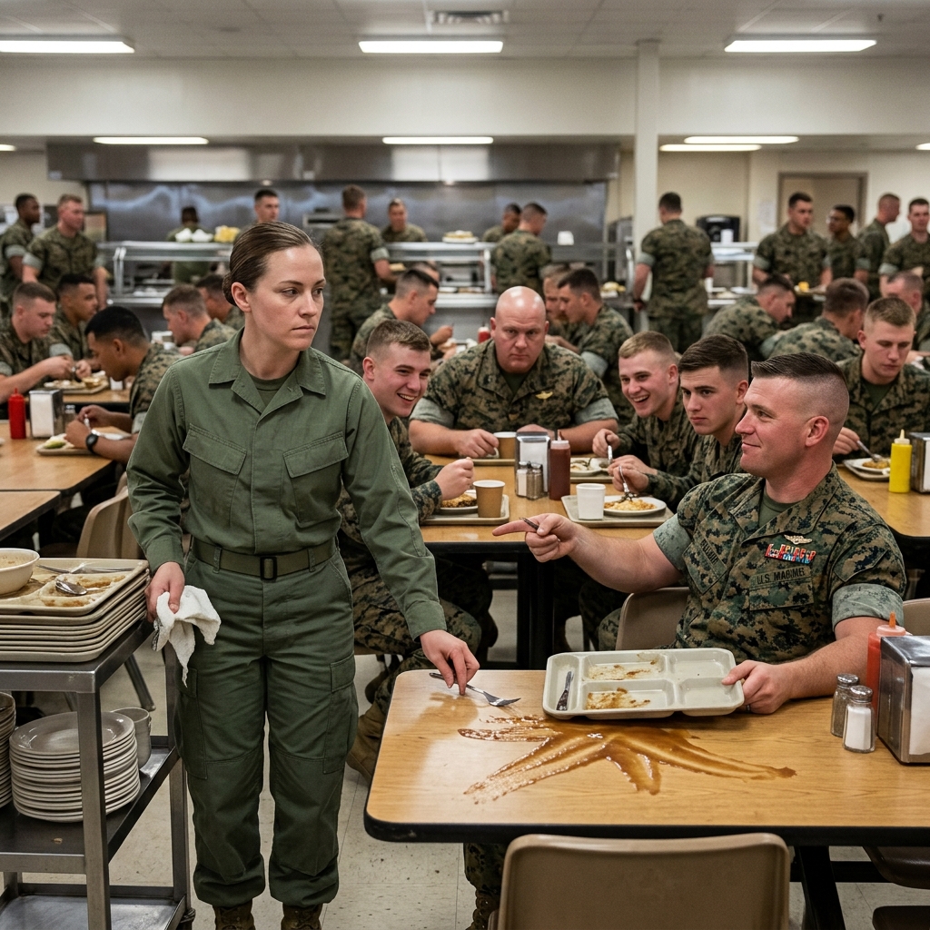 The sergeant called me “Dishes” and told the whole chow hall I’d never be a real Marine. Three rows over, the sergeant major closed his eyes and said my real call sign under his breath.