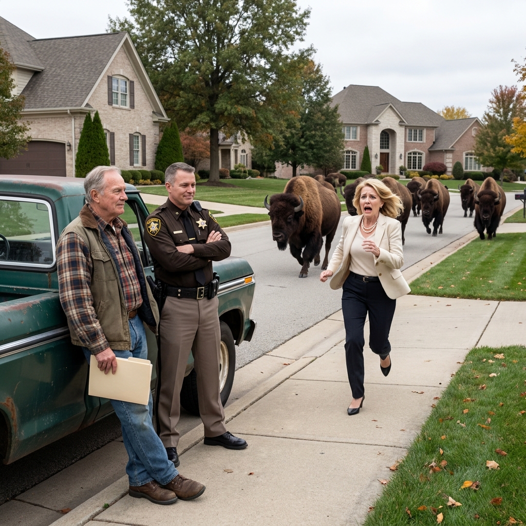 My HOA Cut a 15-Foot Hole in My Living Fence — So I Let 150 Bison Redecorate Their Main Street