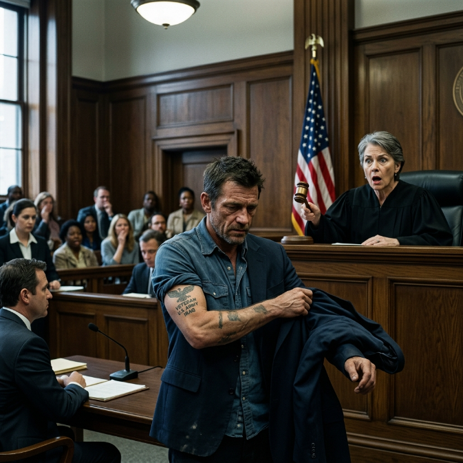 A Desperate Veteran Stood Before a Merciless Judge Awaiting a Decade Behind Bars, Until One Hidden Detail Forced Her to Confront the Ghost of Her Past