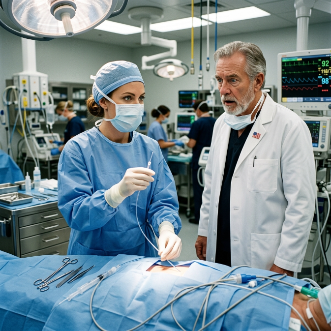 When the Heart Monitor Flatlined, a Hidden Combat Surgeon Used a Battlefield Protocol to Save Him