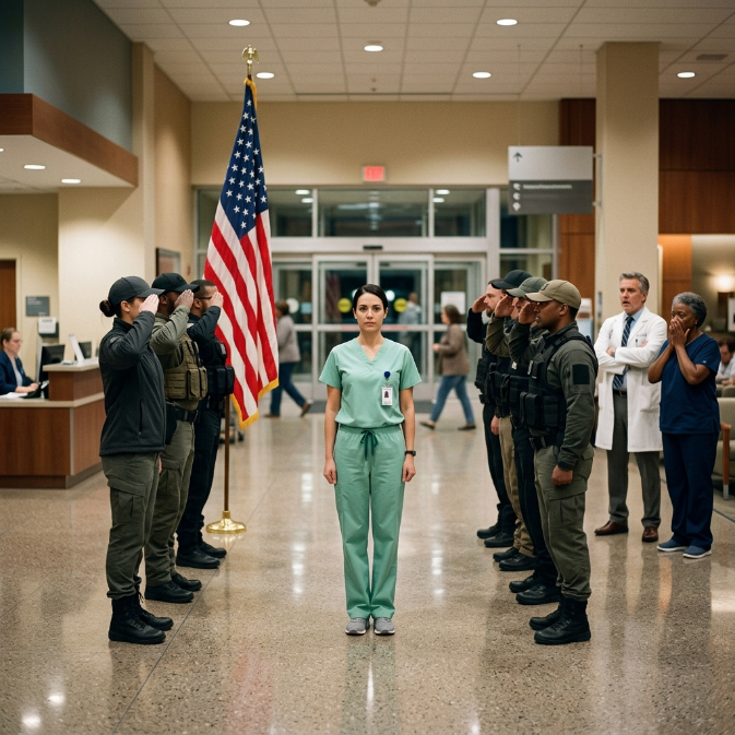 The Quiet Healer: A Rookie Nurse’s Hidden Military Past and the Salute That Stunned a Hospital