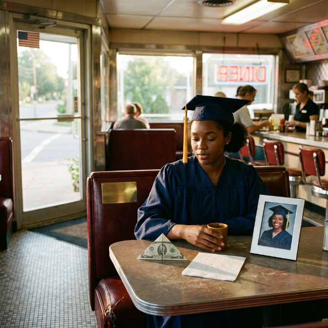 The Two-Dollar Triangle: How Six Years of Diner Coffee and a Silent Promise Changed a Waitress’s Life