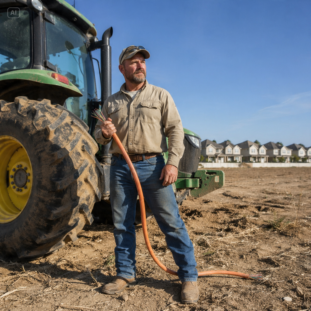 HOA KAREN LAID FIBER OPTIC CABLES THROUGH MY FIELD, SO I TOOK CONTROL AND LEASED IT TO THEIR COMPETITOR!