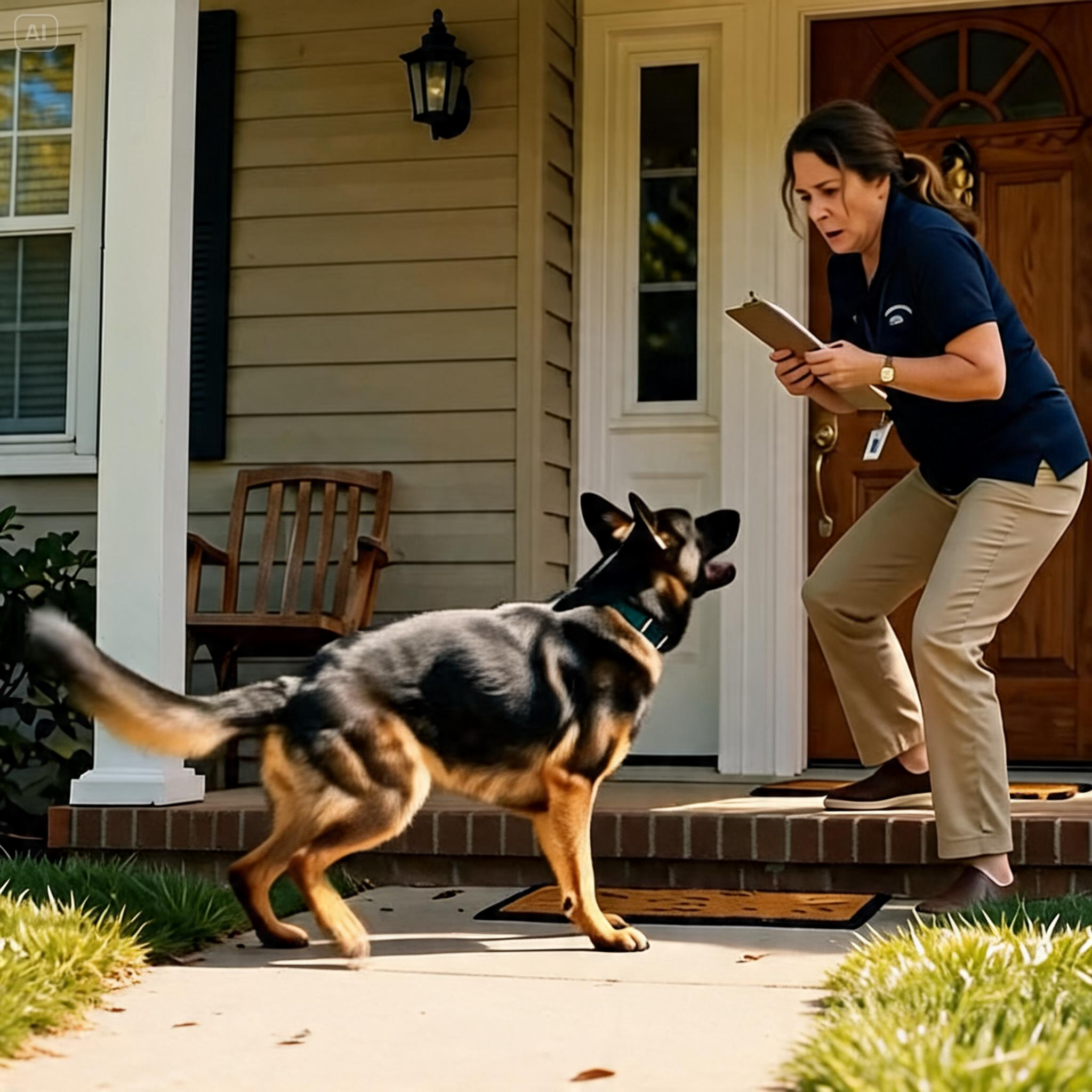 HOA KAREN ENTERED MY HOME WITHOUT PERMISSION, AND SHE WAS GIVEN A VERY “WARM” WELCOME BY MY K9.