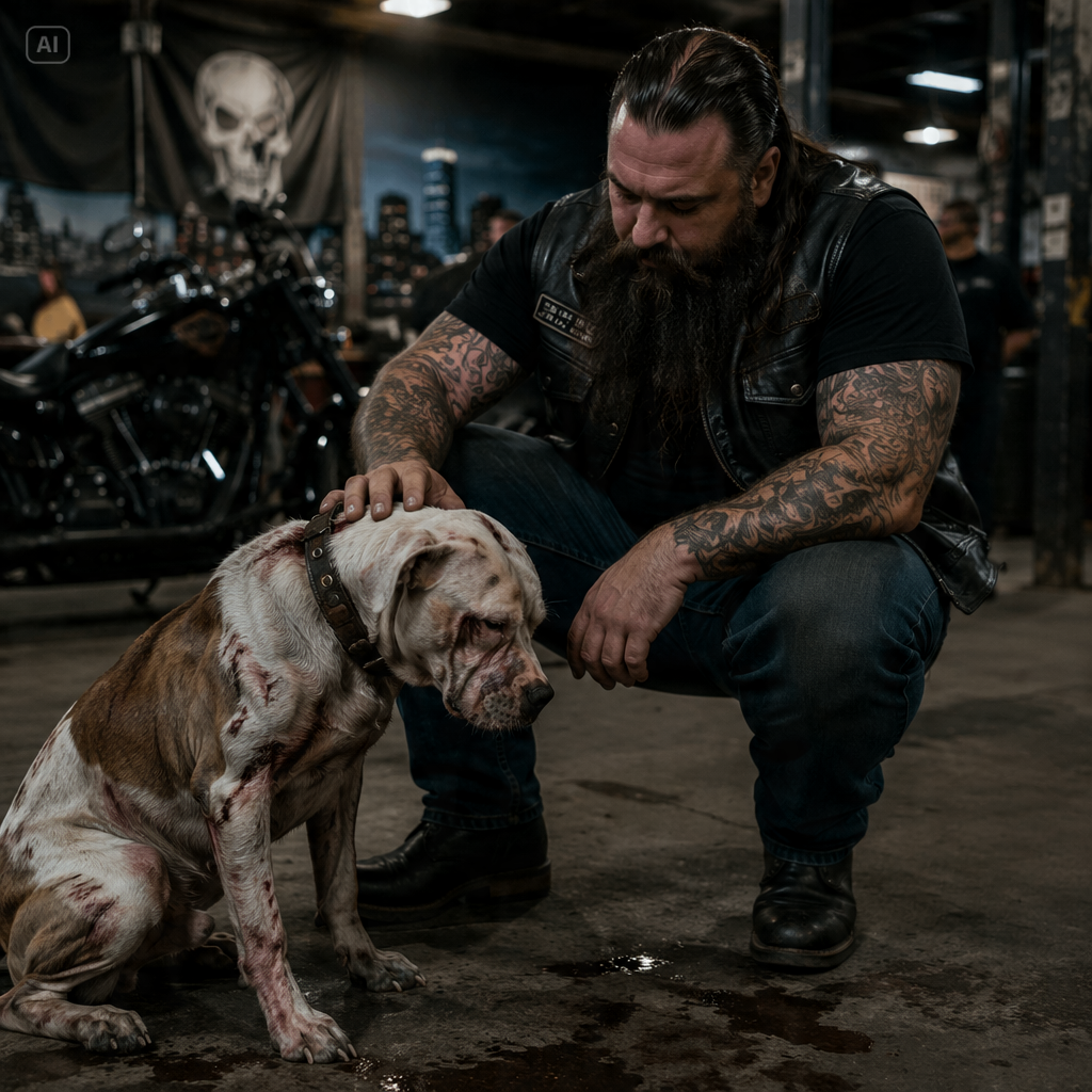 “TOUCH YOUR GUN AND I WILL BREAK YOUR JAW!” HOW A BATTERED STRAY DOG SAVED OUR BROTHERHOOD IN CHICAGO ILLINOIS, AND WHAT THE HELLS ANGELS DID NEXT STUNNED EVERYONE