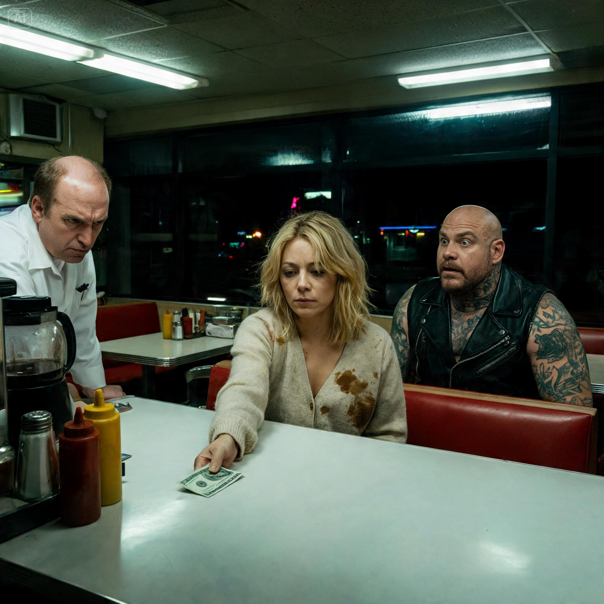 “PUT IT ON MY CARD” A TWENTY-DOLLAR DINER BILL THAT A TEACHER PAID FOR A BIKER’S MEAL, AND THE NEXT MORNING, 180 HELLS ANGELS SHOWED UP AT HER SCHOOL…