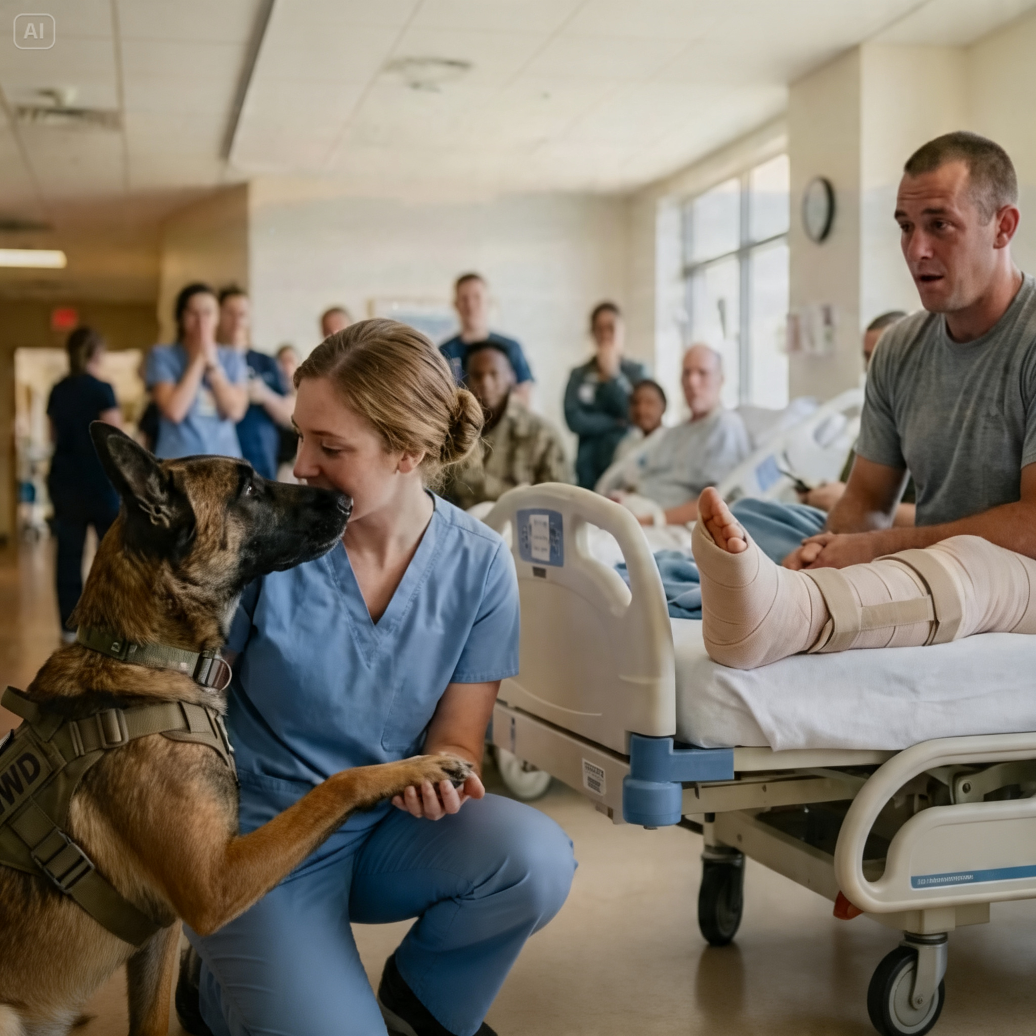 “DO NOT OPEN THAT DOOR!” THE GUARD SCREAMED, BUT I WALKED INTO THE CHICAGO PSYCH WARD AND STOPPED THE RETIRED SEAL’S K9 WITH TWO WORDS…