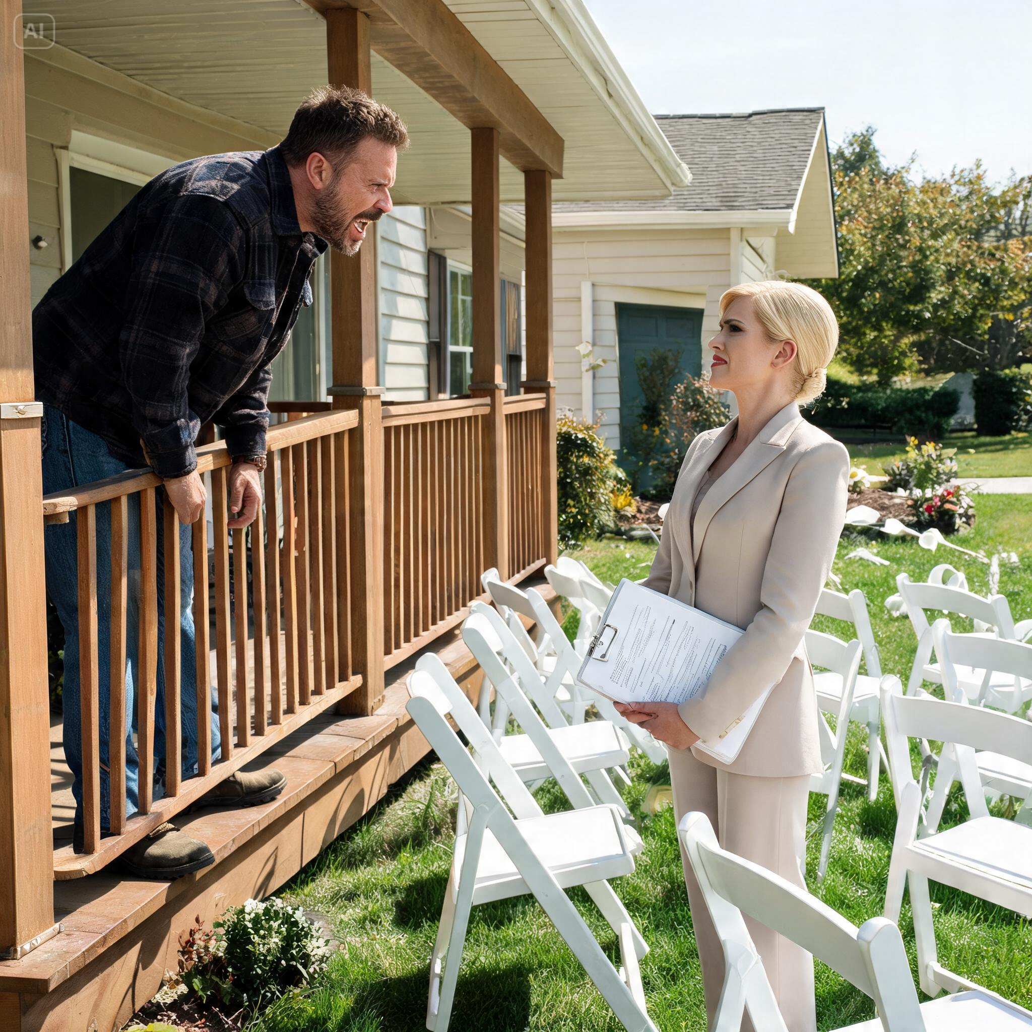 “WE NEED PERFECT SYMMETRY FOR PHOTOS!” THE HOA PRESIDENT RESERVED MY HOME FOR A WEDDING WITHOUT ASKING, MOVING MY BELONGINGS AROUND MY OWN FRONT LAWN. SO I…
