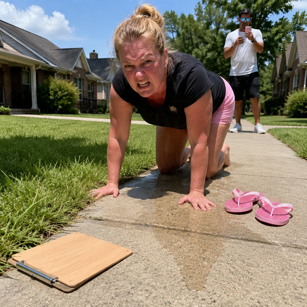 “YOU LITTLE WRETCH! I’LL DESTROY YOU!” HOA KAREN SCREAMED, GLUED TO MY SIDEWALK ON ALL FOURS IN WHISPERING PINES, GEORGIA, SO I GAVE HER A GIFT…