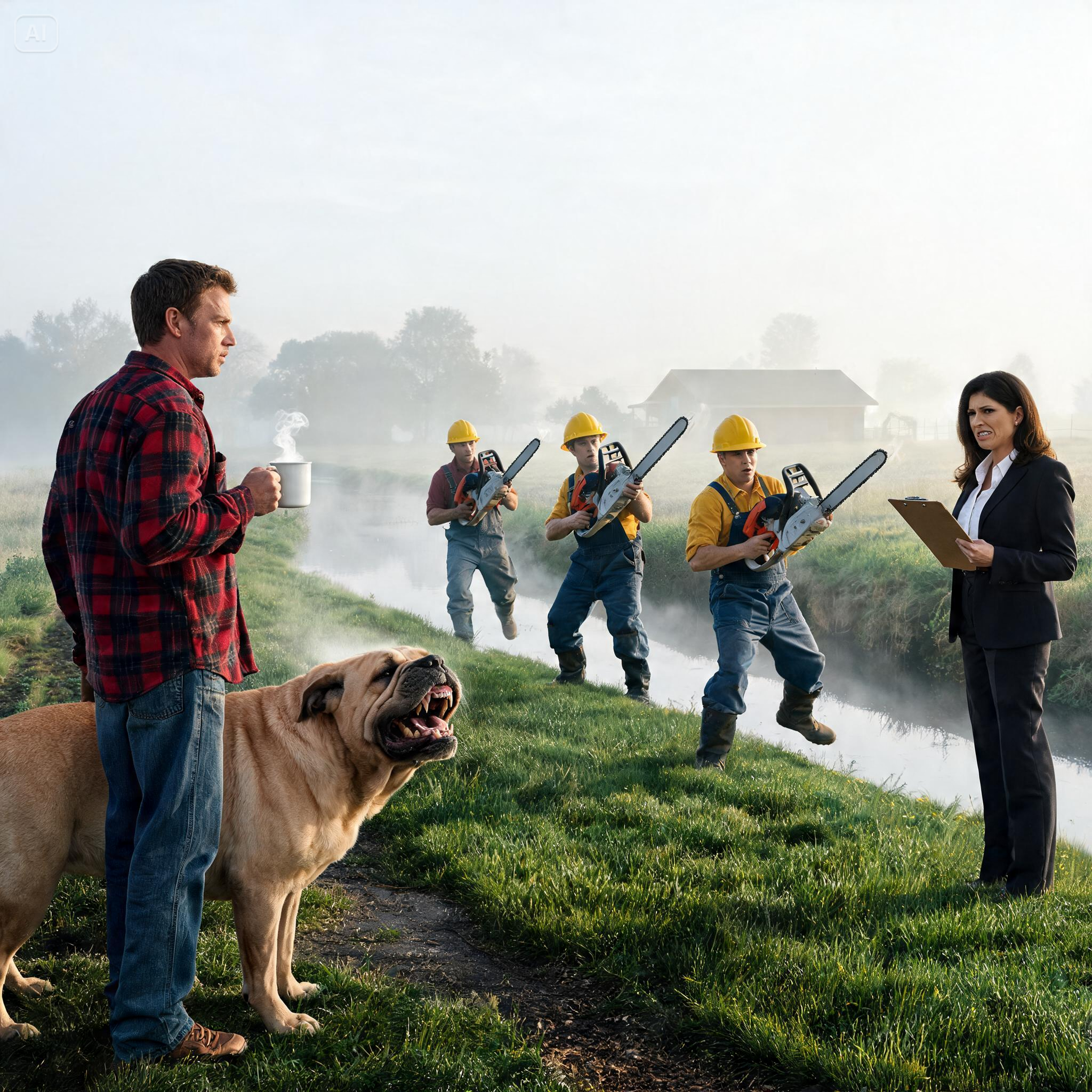 “YOU’RE TRESPASSING, PATRICIA!” HOA KAREN SMIRKED, CLUTCHED HER CLIPBOARD, AND ORDERED HER CREW TO KEEP SAWING THROUGH MY BRIDGE.