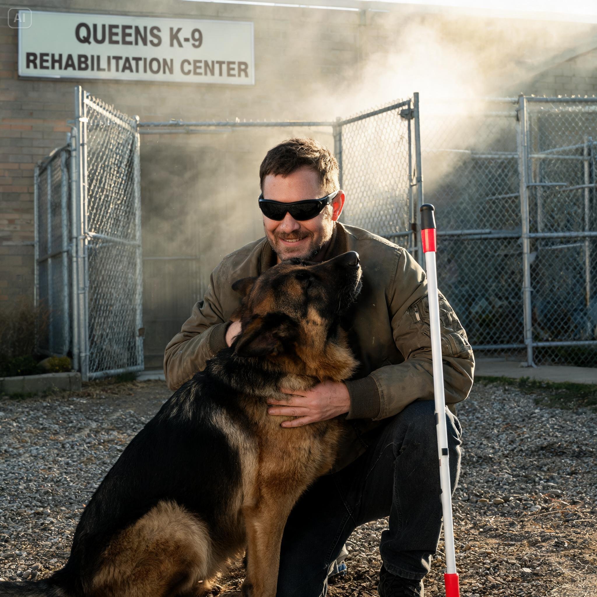 “IN QUEENS, LET ME INTO THE ‘MOST DANGEROUS’ DOG’S CAGE.” BLIND VETERAN WAS ANXIOUS AND HURRIED WHEN HEARD THE BARKING OF THE MOST DANGEROUS RETIRED POLICE DOG