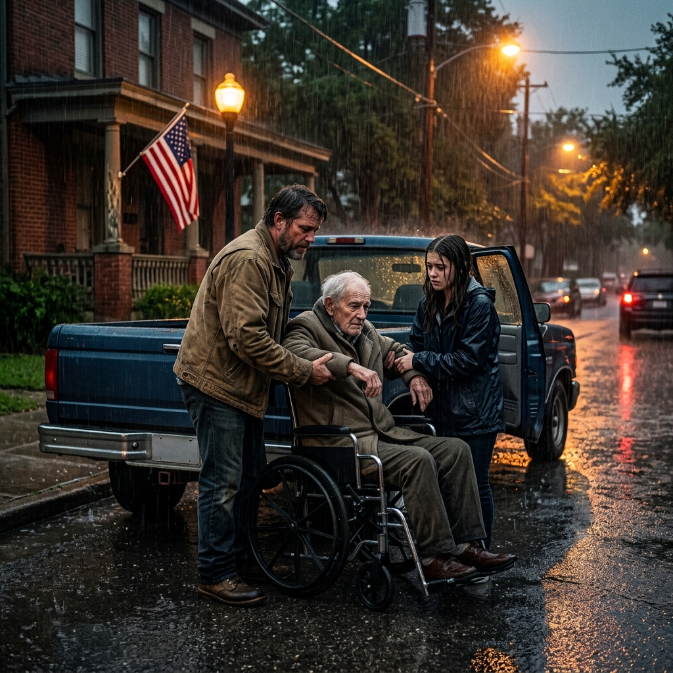 The Weight of the Rain: A Father’s Forgotten Promise and the Strangers Who Brought Him Home