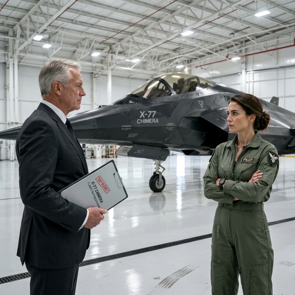 No Pilot In The Base Could Control the Secret Experimental Jet X77 Chimera — Until One Fired Female Pilot Climbed In