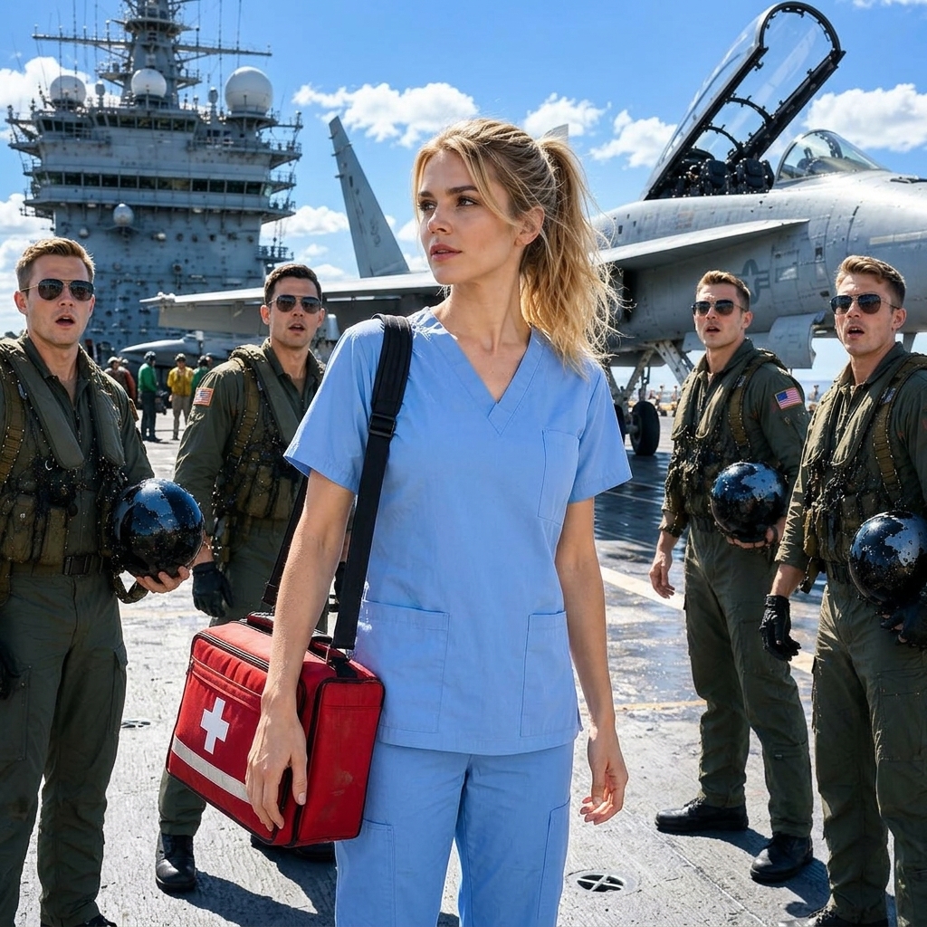 “Just a Nurse,” They Whispered With Disrespect — Then F-18 Pilots Stood and Called Her “Commander”