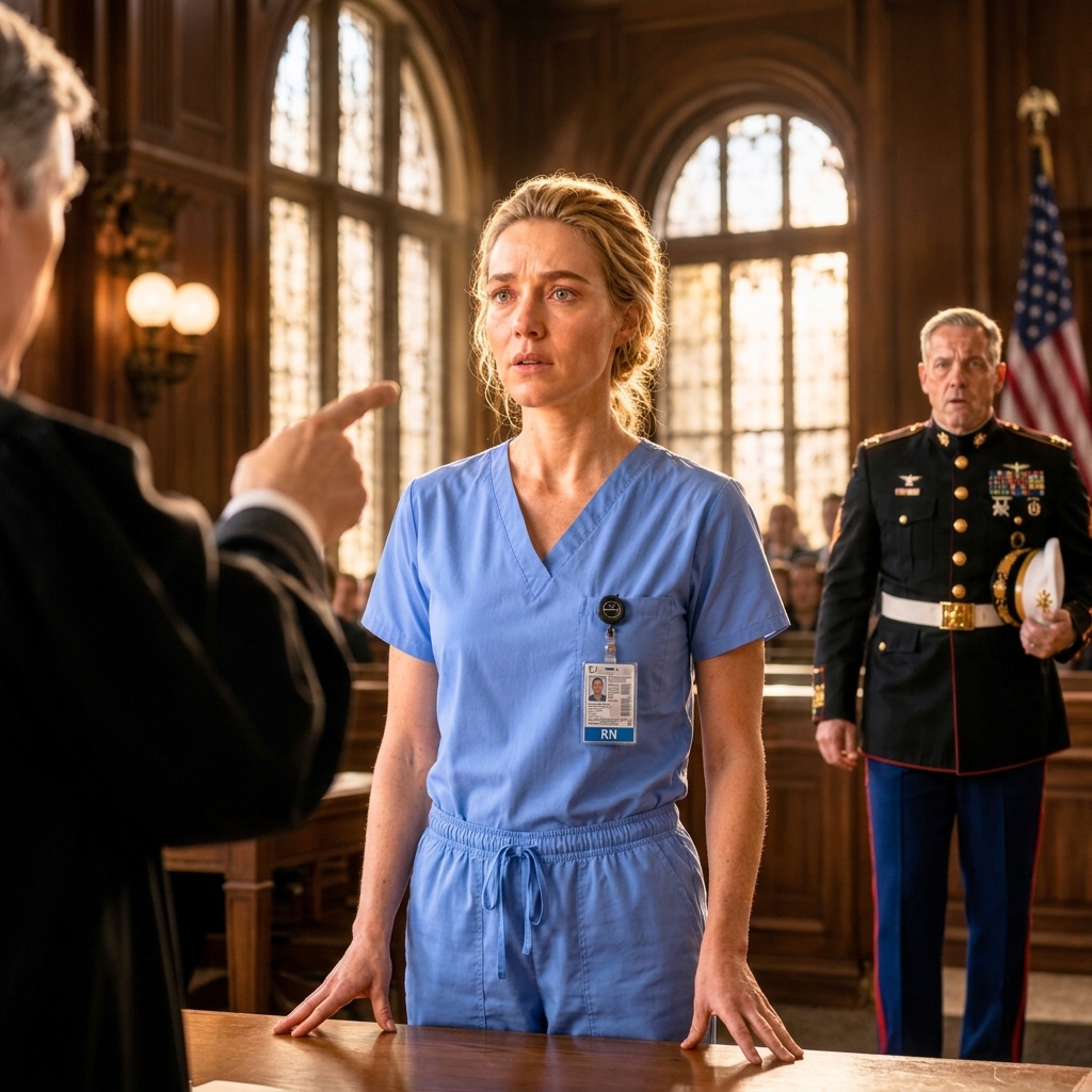 The Judge Forced the Nurse to Call Herself a Murderer — Until a USMC Commander Delivered Her Classified Service Record