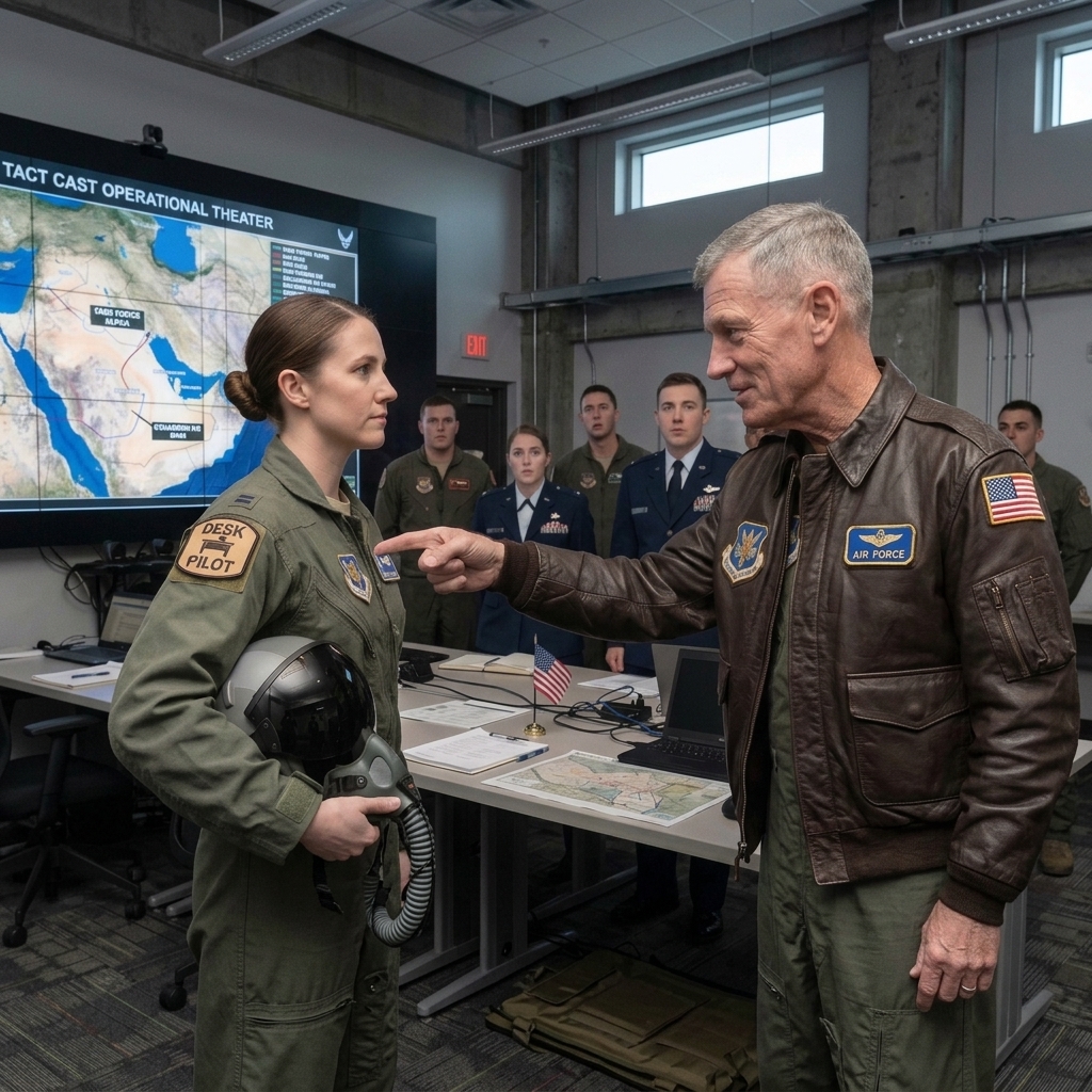 The General Belittled Her as a “Desk Pilot” In Front of Everyone — Unaware Her F-35 Would Destroy the Enemy Ambush In A Few Minutes