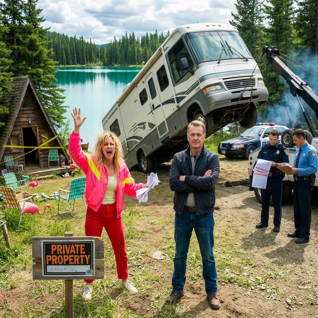 HOA Karen Parked Her RV on My Empty Lake Lot Despite My Warning — She Refused to Move Until the Tow Trucks Arrived