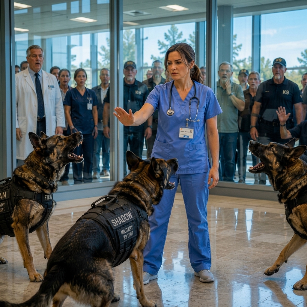An Arrogant Doctor Locked A Quiet Nurse In With 3 Military K9s To Intimidate Her — Until All 3 Dogs Taught Everyone a Lesson