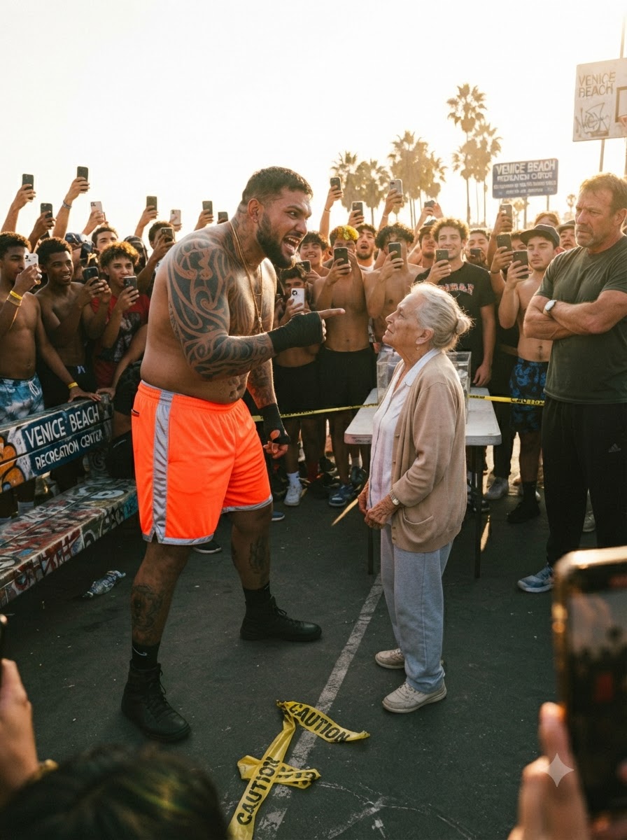 PART 2 – FULL: I WATCHED my arrogant heavyweight fighter MOCK a seventy-year-old widow in front of three hundred teenagers on Venice Beach.