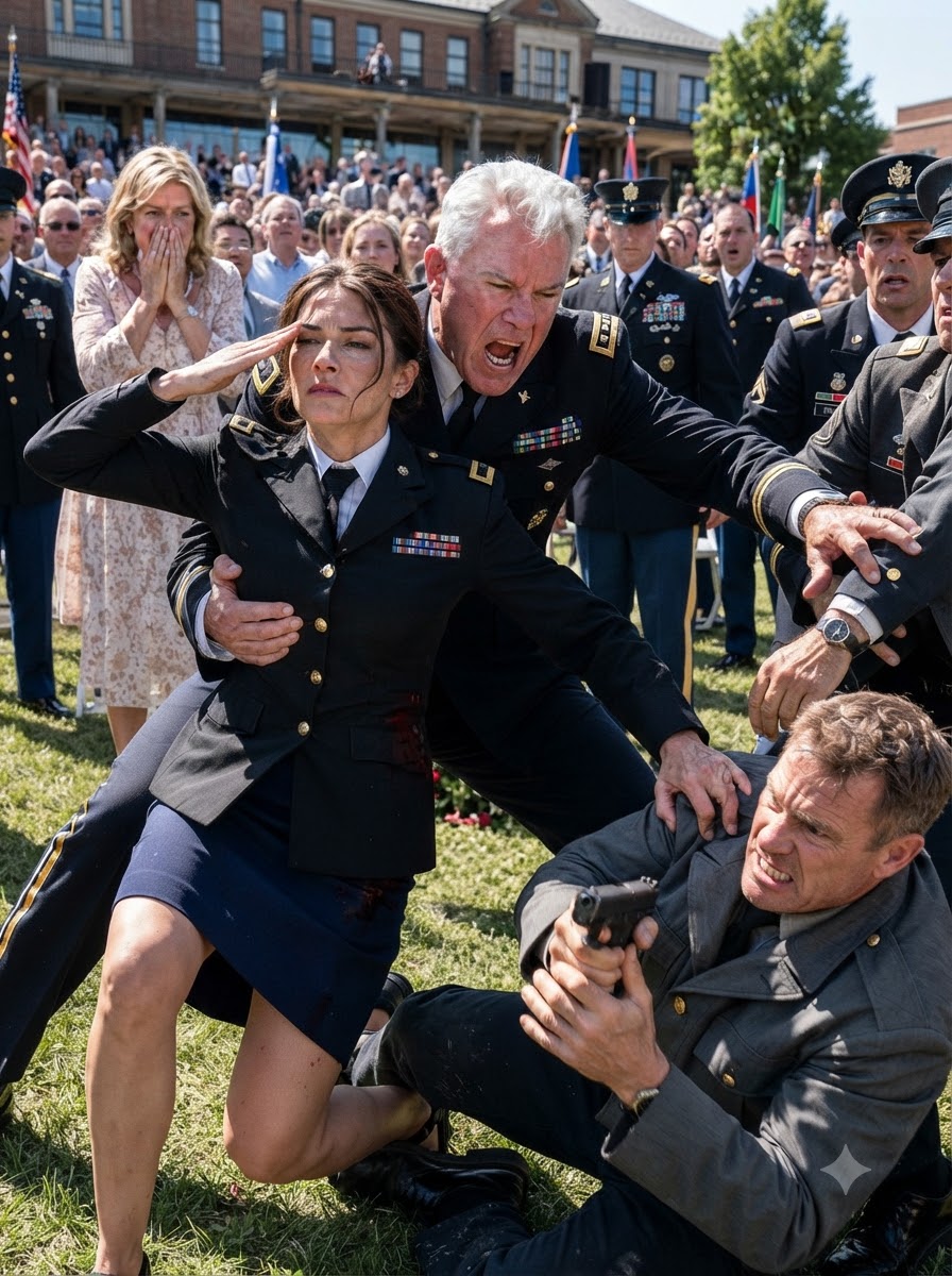 PART 2 – FULL: The crack of a gunshot shattered my commissioning ceremony. My stepfather’s bullet tore through my hip, blood soaking my uniform