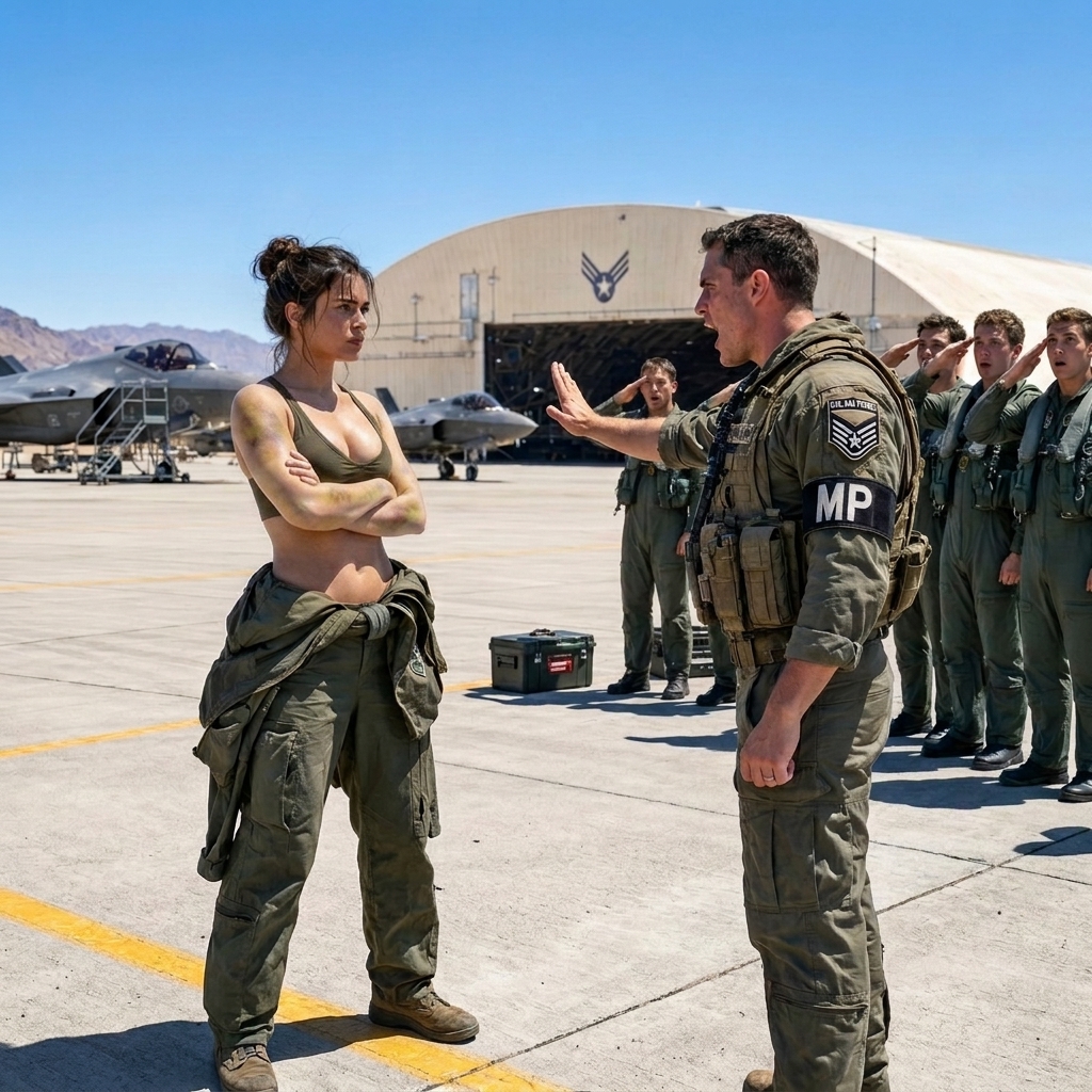 A Young Staff Sergeant Physically Blocked A “Civilian” From The Flight Line — Until The Tower Broadcasted Her Call Sign “Nighthawk”