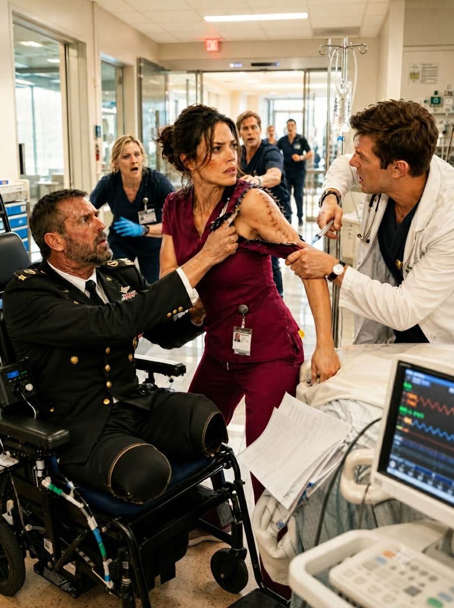 PART 2 – FULL: The Disabled Veteran Grabbed My Scrub Sleeve during His Medical Crisis and Exposed the Long Scar across My Shoulder