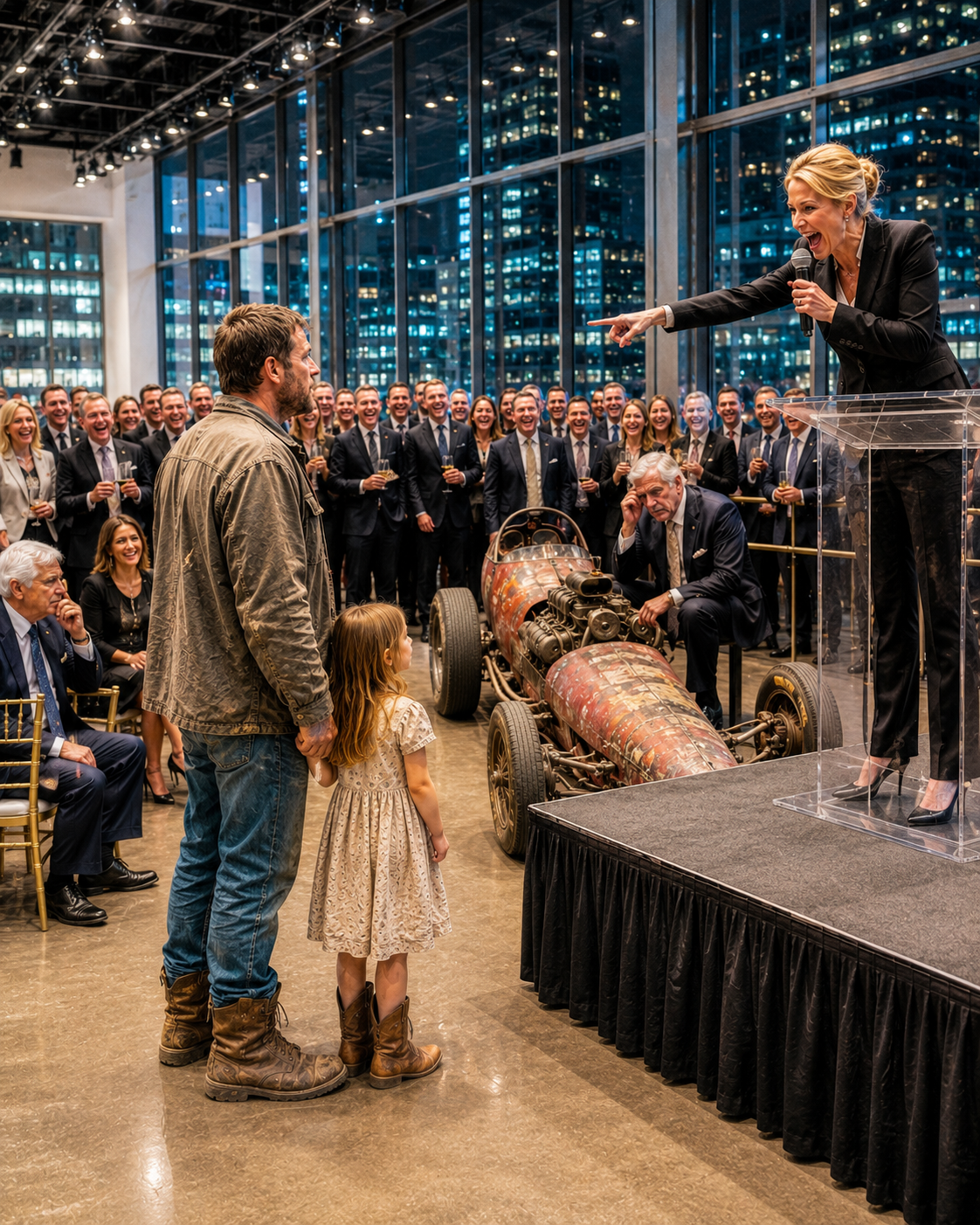 The billionaire CEO stood on the auction stage and humiliated me in front of my nine-year-old daughter