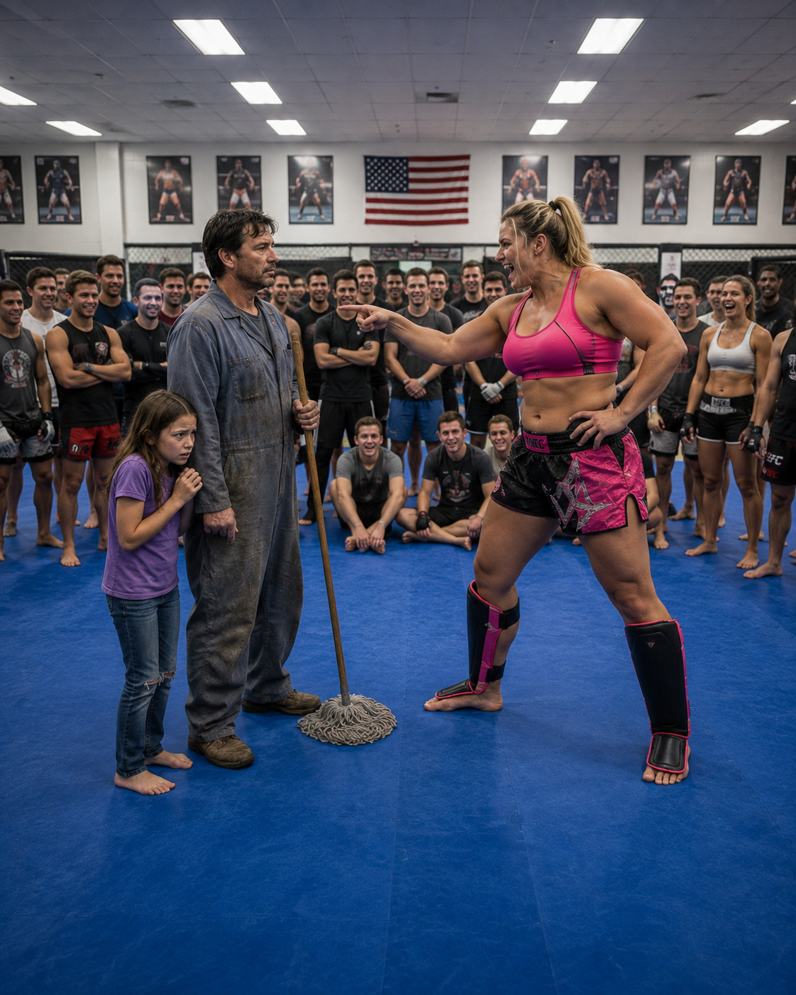 I stood perfectly still as the star black belt pulled my 12-year-old daughter onto the center mat, mocking her punches just to humiliate me