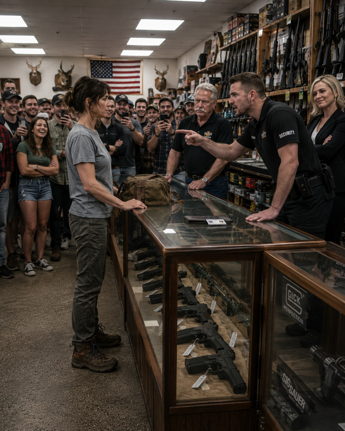 I watched a cocky twenty-something humiliate a quiet woman in my gun store because she was wearing faded hiking boots.
