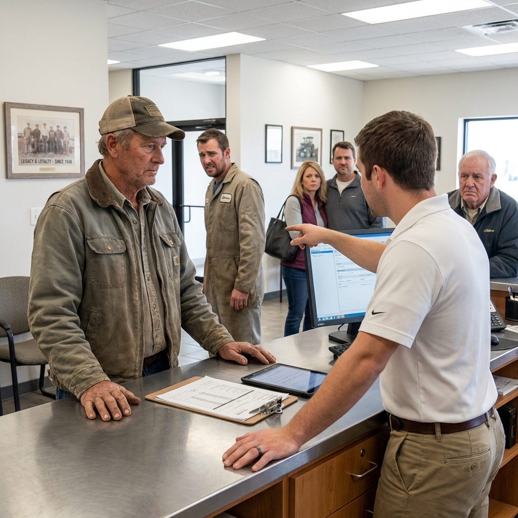 The 32-year-old dealership manager looked at his computer screen instead of my face and told me my $487,000 combine would sit dead for two weeks