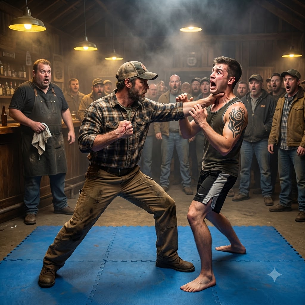 A 24-year-old MMA fighter mocked my oil-stained clothes in front of a packed tavern, promising the crowd he wouldn’t go easy on a dirt-poor farmer
