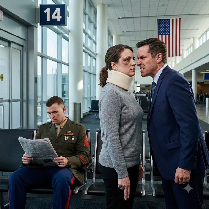 A Corrupt Hospital Administrator Dragged a Whistleblowing Nurse to the Airport to Force Her Exile, Unaware the Marine Watching Knew Her Silent Combat Signal