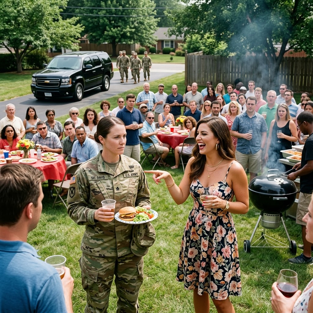 My brother’s wife demanded I shed my fake uniform while the whole barbecue watched. The Colonel bypassed her entirely to deliver my active-duty orders.