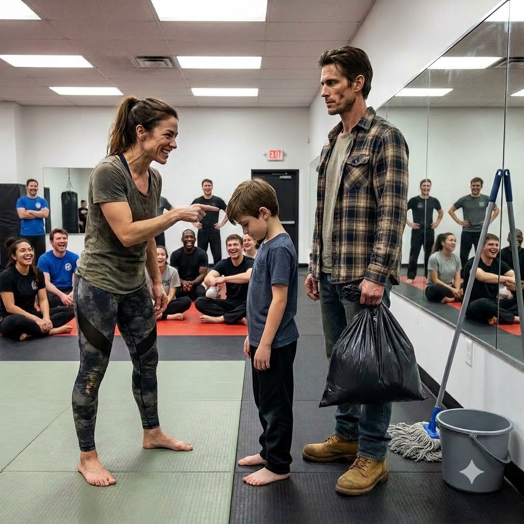 The national kickboxing champion mocked my 10-year-old son in front of her entire class, telling me to teach him how to hold a mop instead.
