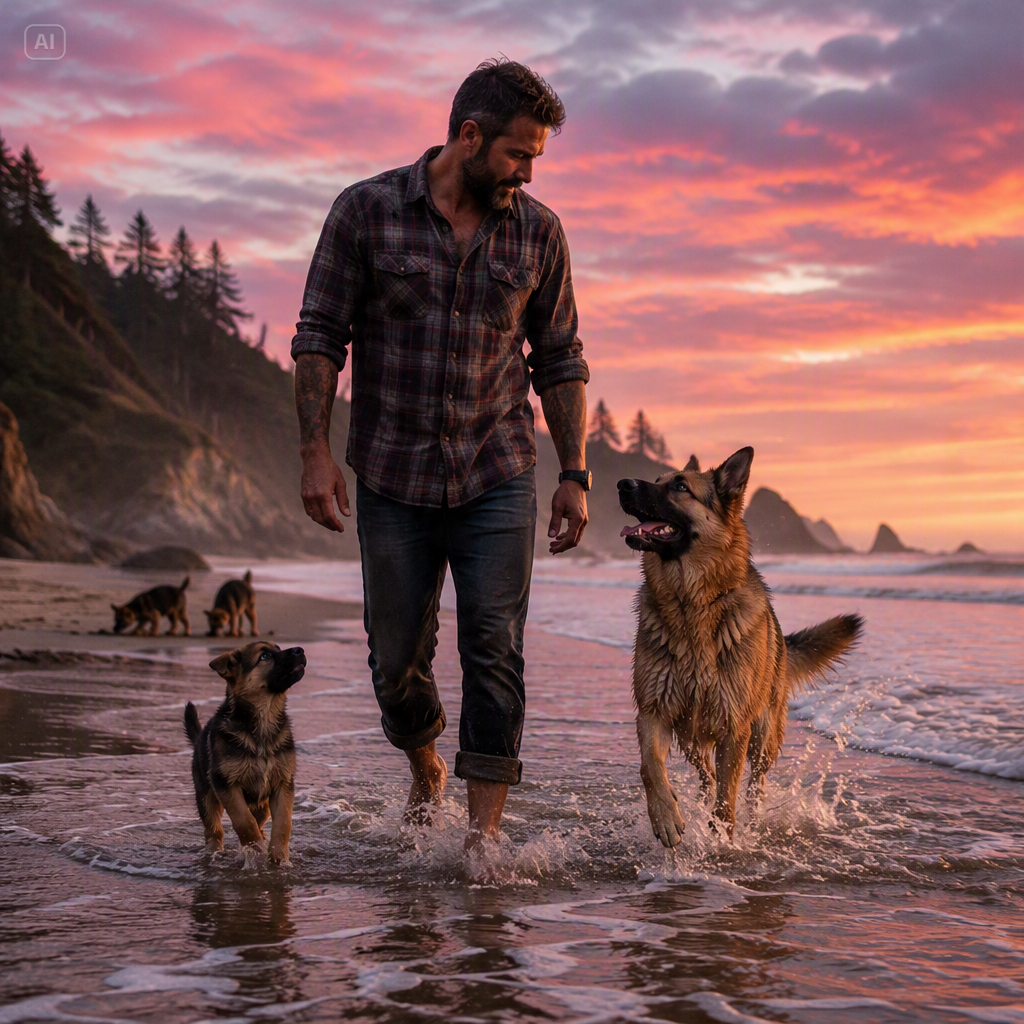 “FREE! OWNER MOVED! PLEASE TAKE!” I LOOKED INSIDE THE RUSTED CAGE ON THAT RAINY OREGON ROAD, A CRUEL OWNER LEFT THIS GERMAN SHEPHERD MOTHER BEHIND…